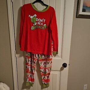 Grinch Red Womens Pajamas